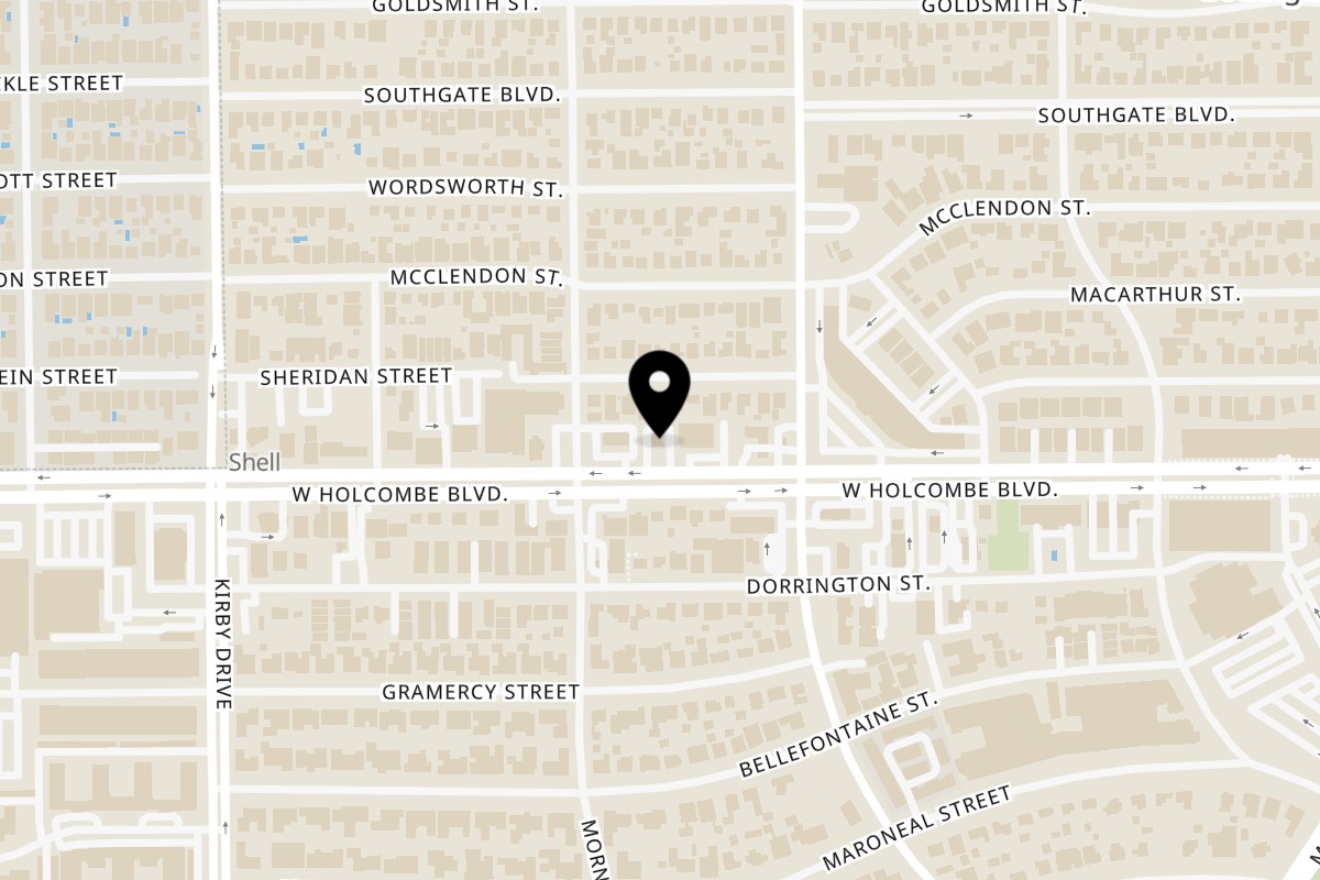 Map showing the location of iWok iWok - Texas Medical Center on 2328 West Holcombe Boulevard in Houston