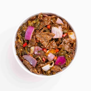 Stir-Fried Beef With Pickled Mustard Greens