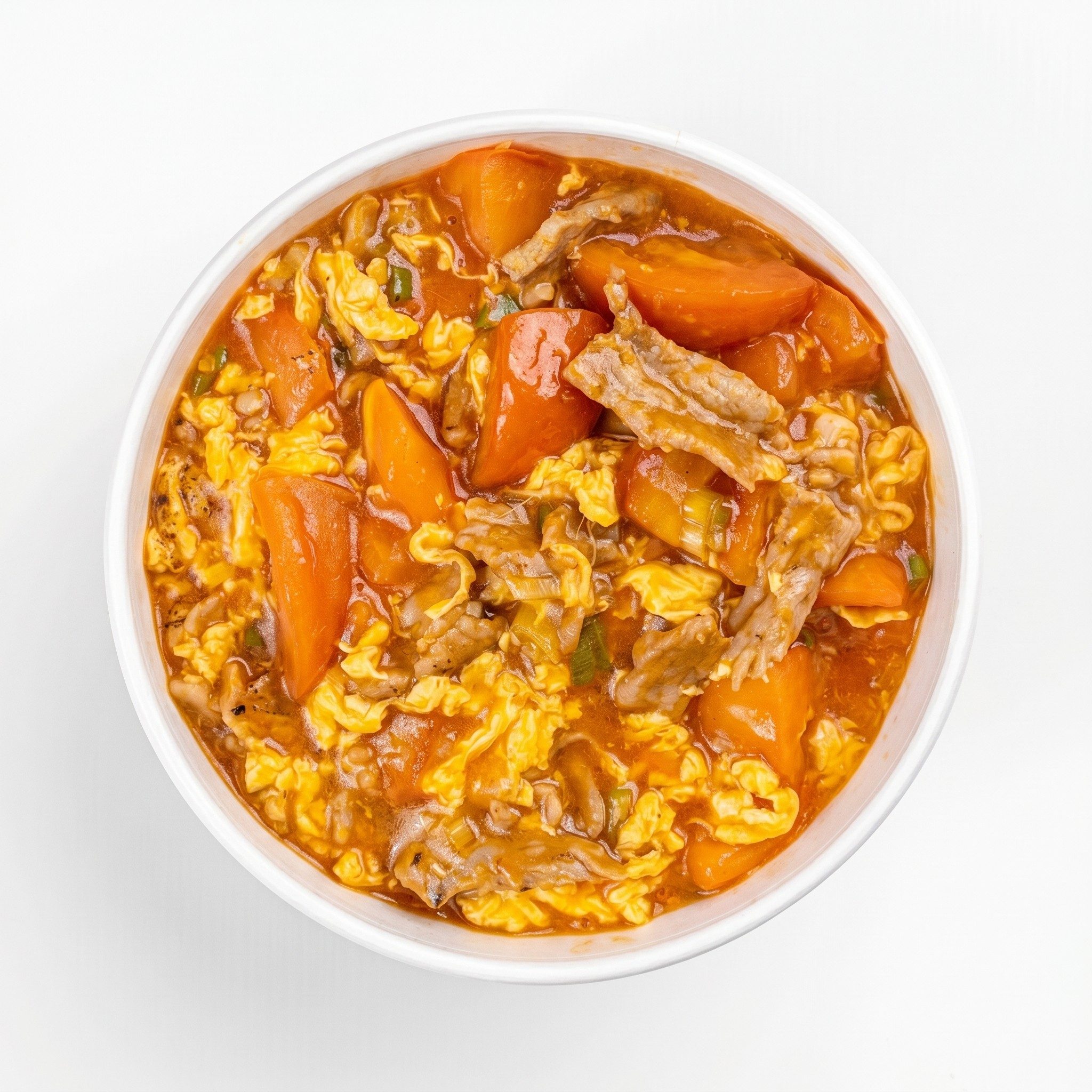 Beef With Tomato Scrambled Eggs.
